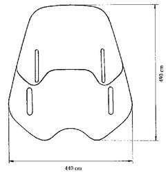 Uniwersalna szyba do motocykli bez owiewek MRA, form VNB, smoke