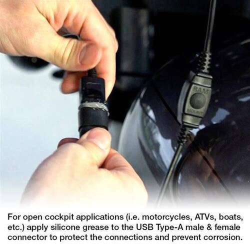 RAM-HOL-UN14WB-1 RAM® Quick-Grip™ 15W Waterproof Wireless Charging Holder with Ball