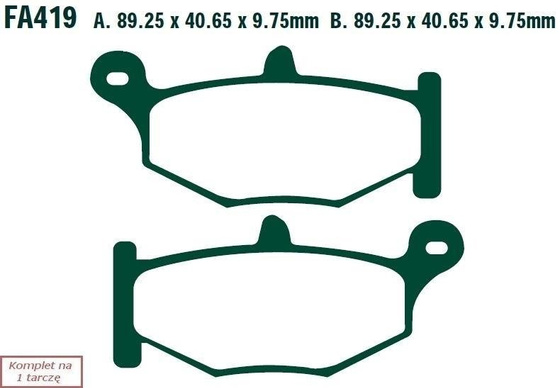 Brake pads EBC FA419V V-PAD (set on 1 disk)