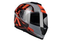 Kask Motocyklowy LAZER RAFALE EVO Roadtech (kol. Szary - Czerwony - Matowy) rozm. 2XL