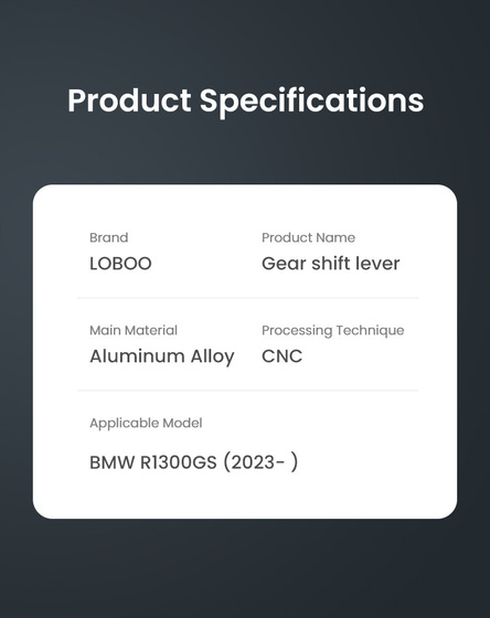 LOBOO Dźwignia zmiany biegów BMW R1300GS (2023-) (10.3.30131.001.11)