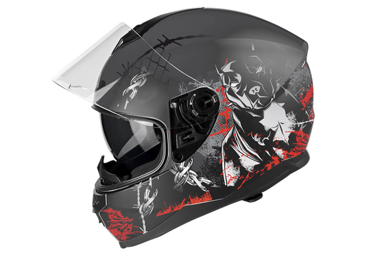 Kask Motocyklowy LAZER VERTIGO EVO Pitbull (kol. Szary - Biały) rozm. 2XL