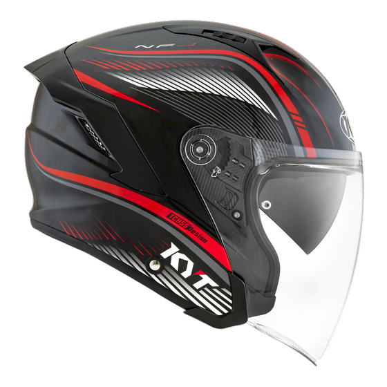 Kask Motocyklowy KYT NF-J RADAR czerwony - XL