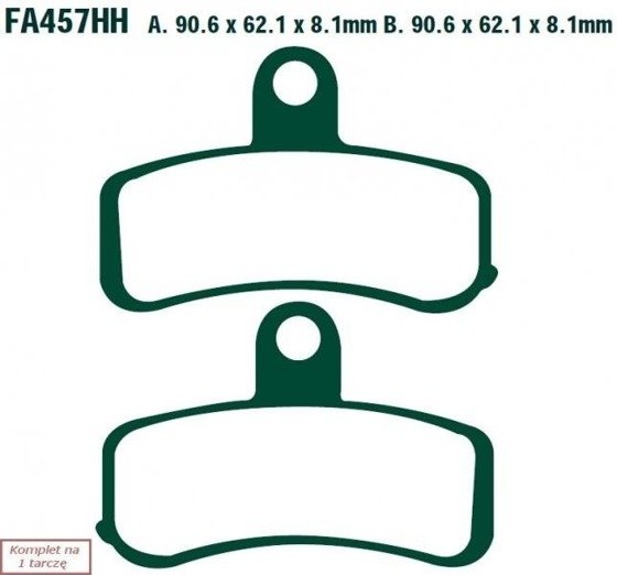 Klocki hamulcowe EBC FA457V V-PAD (kpl. na 1 tarcze)