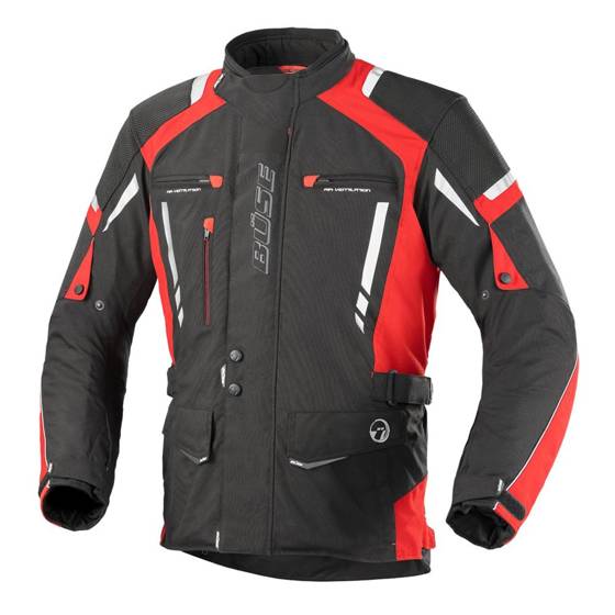 Kurtka motocyklowa BUSE Torino Pro czarno-czerwona 2XL