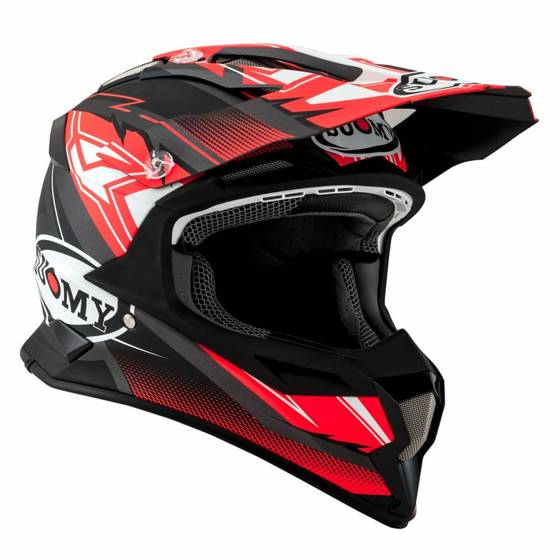 SUOMY KASK ALPHA WAVES MATT RED/SILVER ROZMIAR L